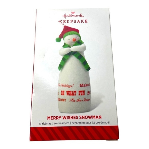 NWT 2014 Hallmark Keepsake Limited Edition “Merry Wishes Snowman” Ornament - Picture 1 of 4